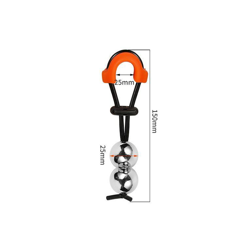 Metalowy przyrząd do rozciągania penisa – podwójna kulka (φ25 mm)